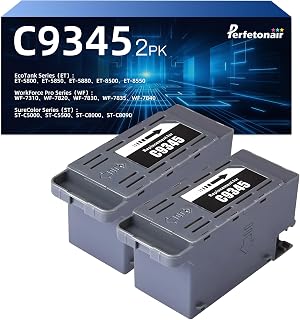 Perfetonair C9345 Ink Maintenance Box 2 Pack for ET-8550 ET-16600 ET-5850 ET-5800 ET-16650 ET-8500 WF-7840 WF-7820 ET-5880 WF-7310 ST-C8000 ST-C8090 Printers (C12C934591/PXMB9/C9345)