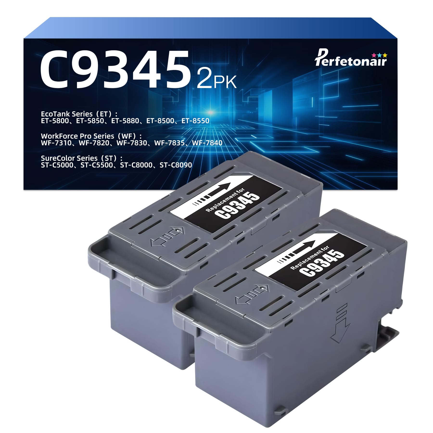 Perfetonair C9345 Ink Maintenance Box 2 Pack for ET-8550 ET-16600 ET-5850 ET-580