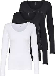 Only Onllive Love New Ls O-Neck Top Noos Women's Long-Sleeved Shirt
