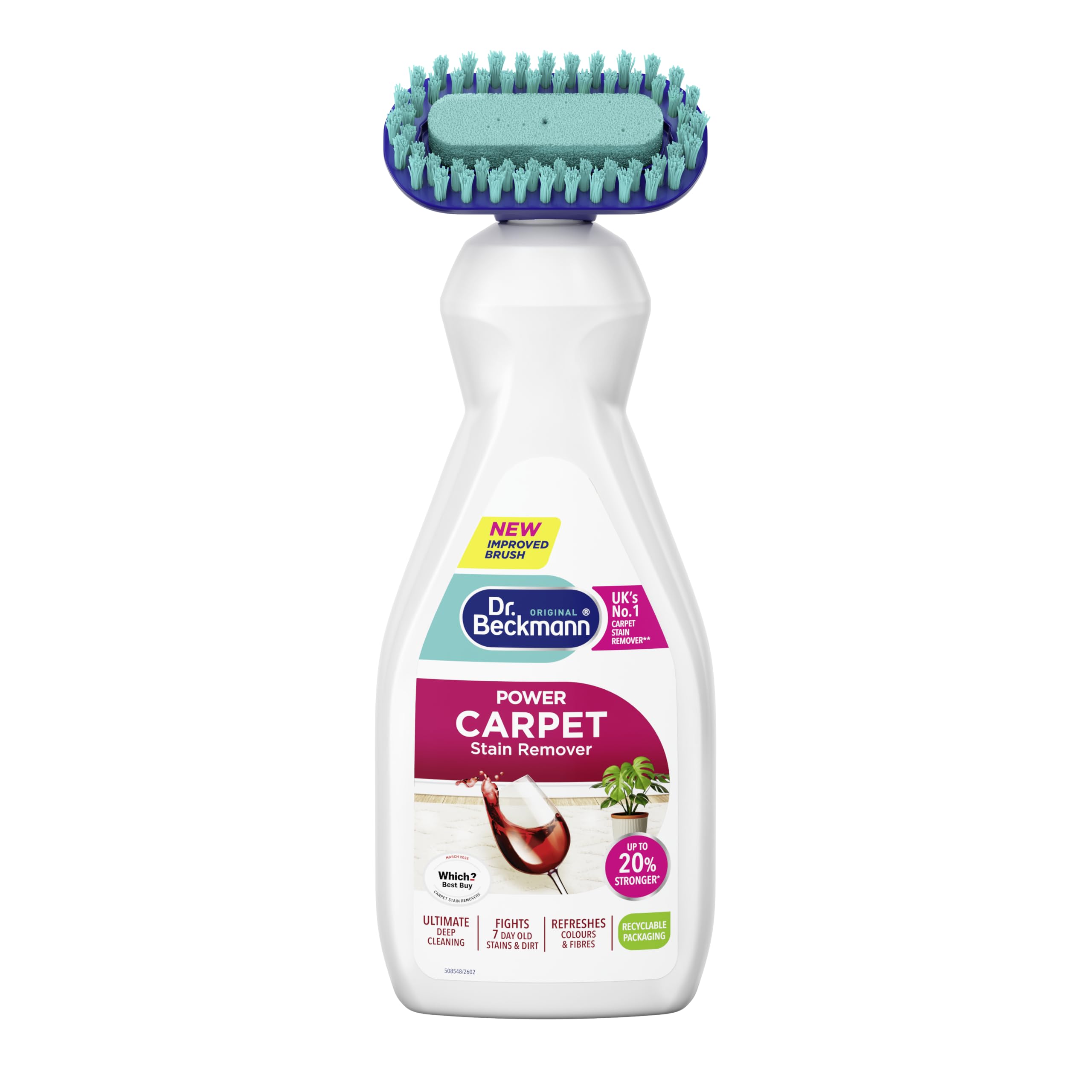 Dr. Beckmann Carpet Stain Remover, Works in 3 min, 650ml | 2in1 brush applicator