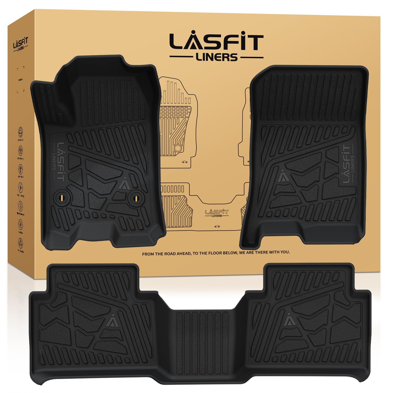 LASFIT Floor Mats for Chevrolet Colorado/GMC Canyon 2023-2026 Crew Cab | Only Fi
