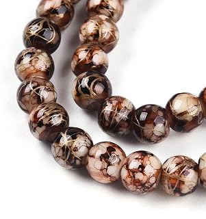 100 Pieces 6mm Crystal Glass Beads for Jewelry Making Imitation Jade Crystal Round Loose Spacer Beads for DIY Crafts Necklace Bracelet Phone Lanyard