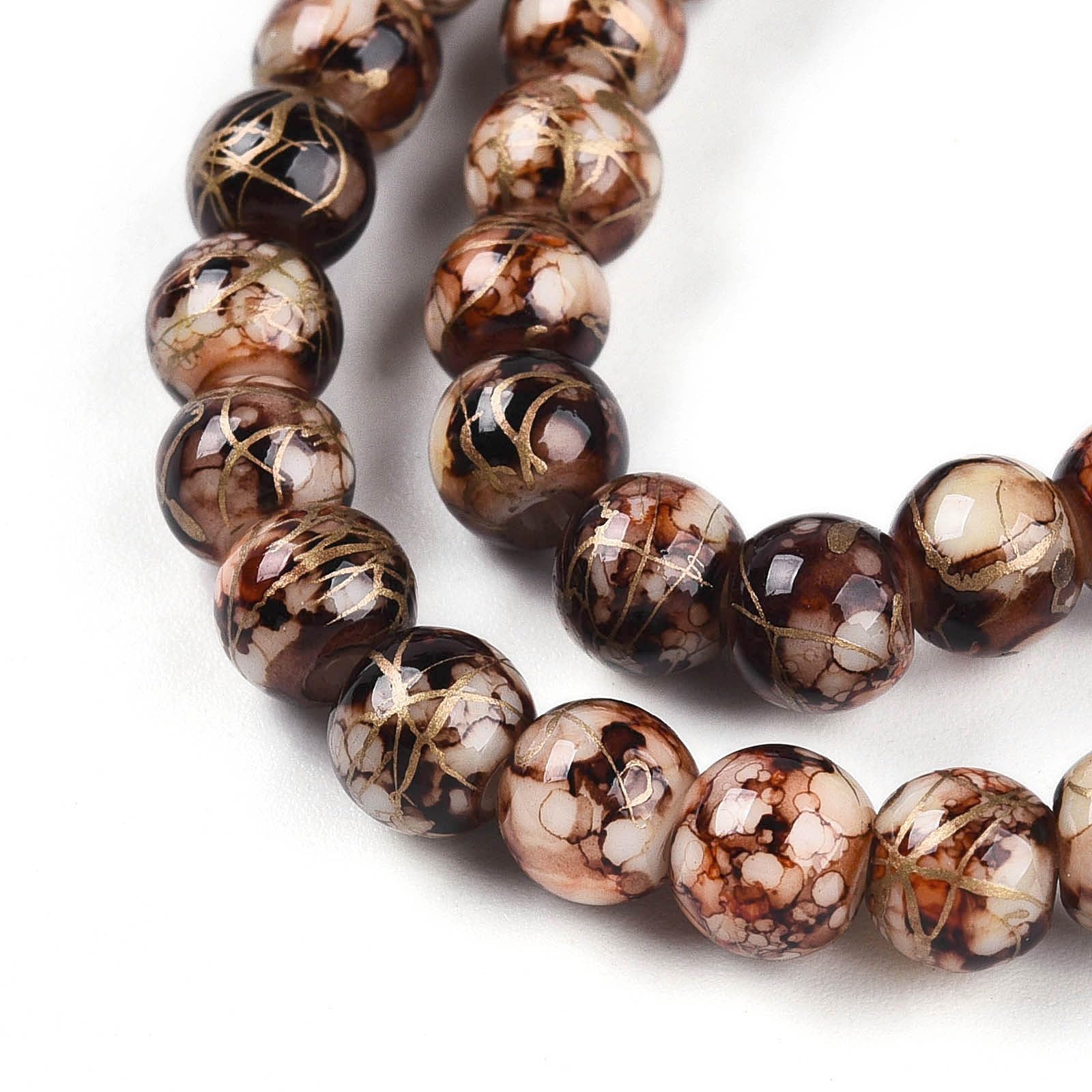 100 Pieces 6mm Crystal Glass Beads for Jewelry Making Imitation Jade Crystal Rou