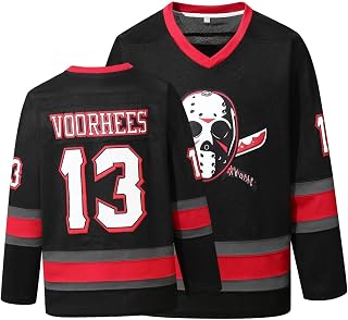 PRIMITAS Youth Voorhees Jason 13 Friday Movie Ice Hockey Jersey Halloween Stitched