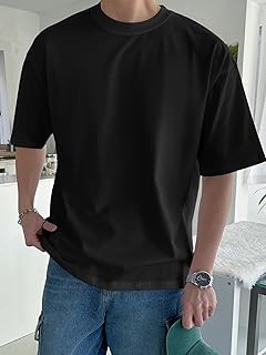 Men's Short Sleeve Crew Neck Soft Breathable Casual Basic Tee Single Pack