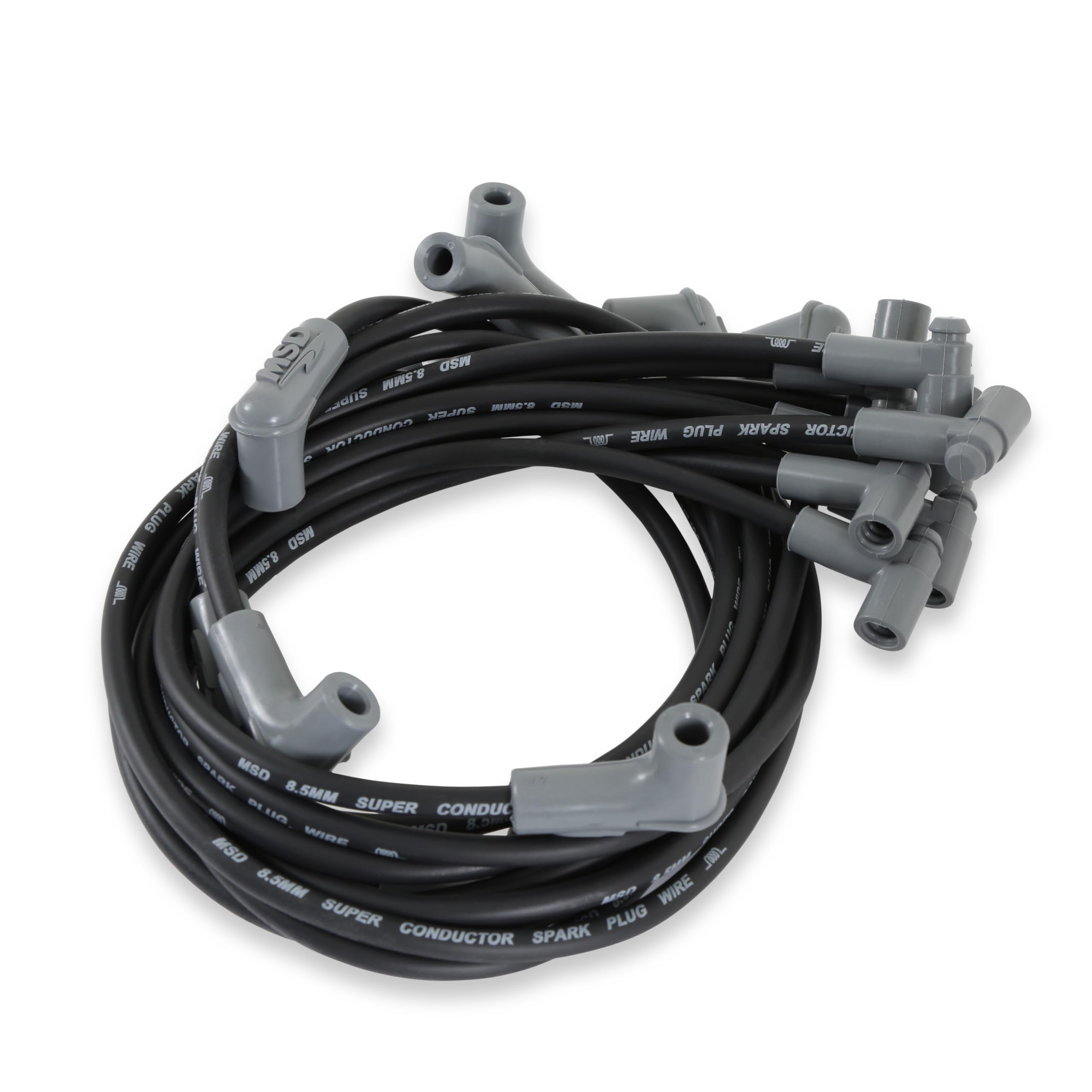 MSD 35593 Super Conductor Spark Plug Wire Set, Black
