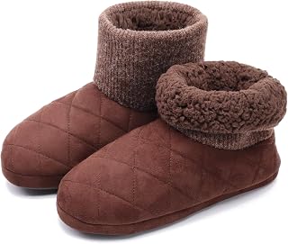 COFACE Mens Memory Foam Slippers Arch Support Warm Fuzzy Slippers for Men Bedroom Indoor Outdoor Plantar Fasciitis Relief