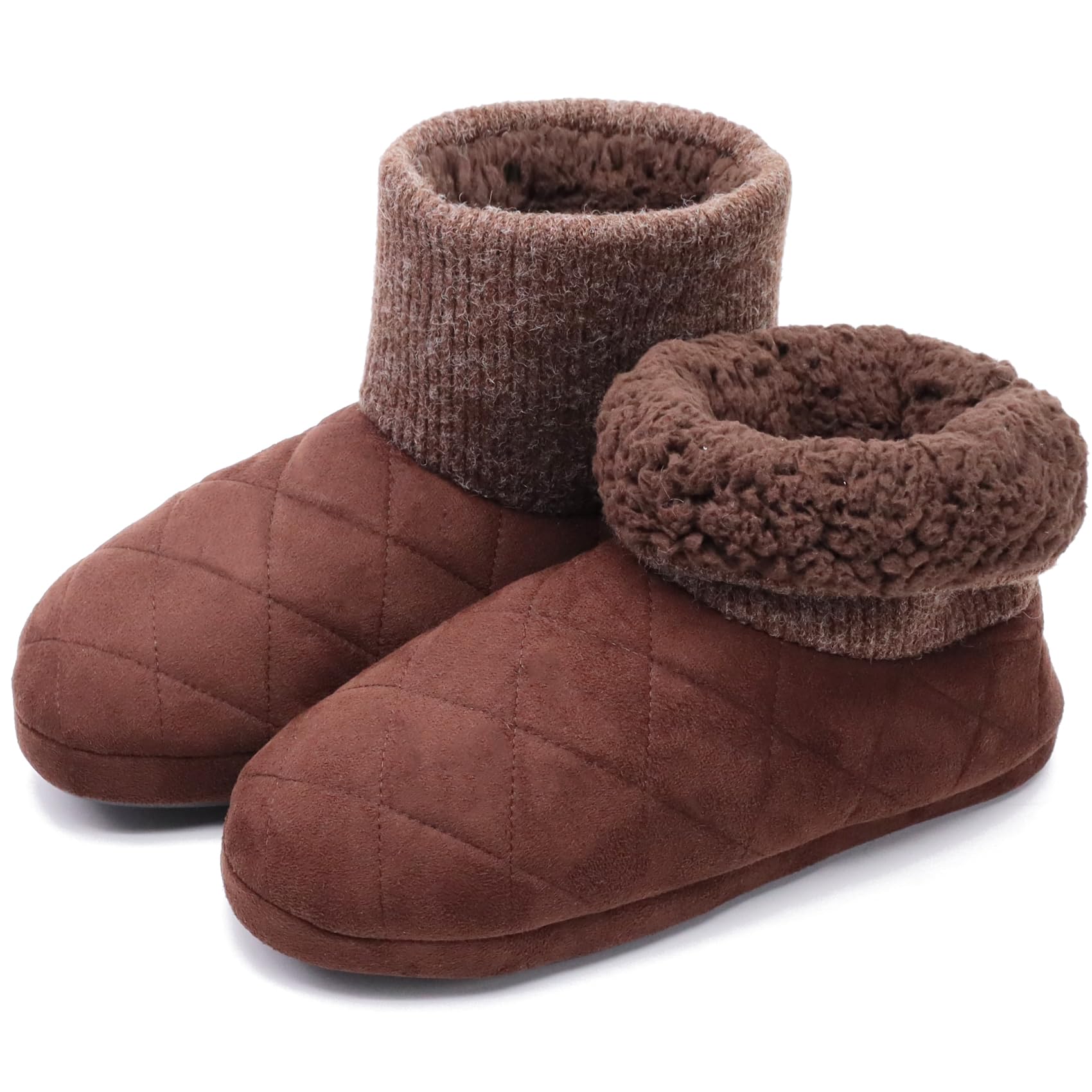 COFACE Mens Memory Foam Slippers Arch Support Warm Fuzzy Slippers for Men Bedroo