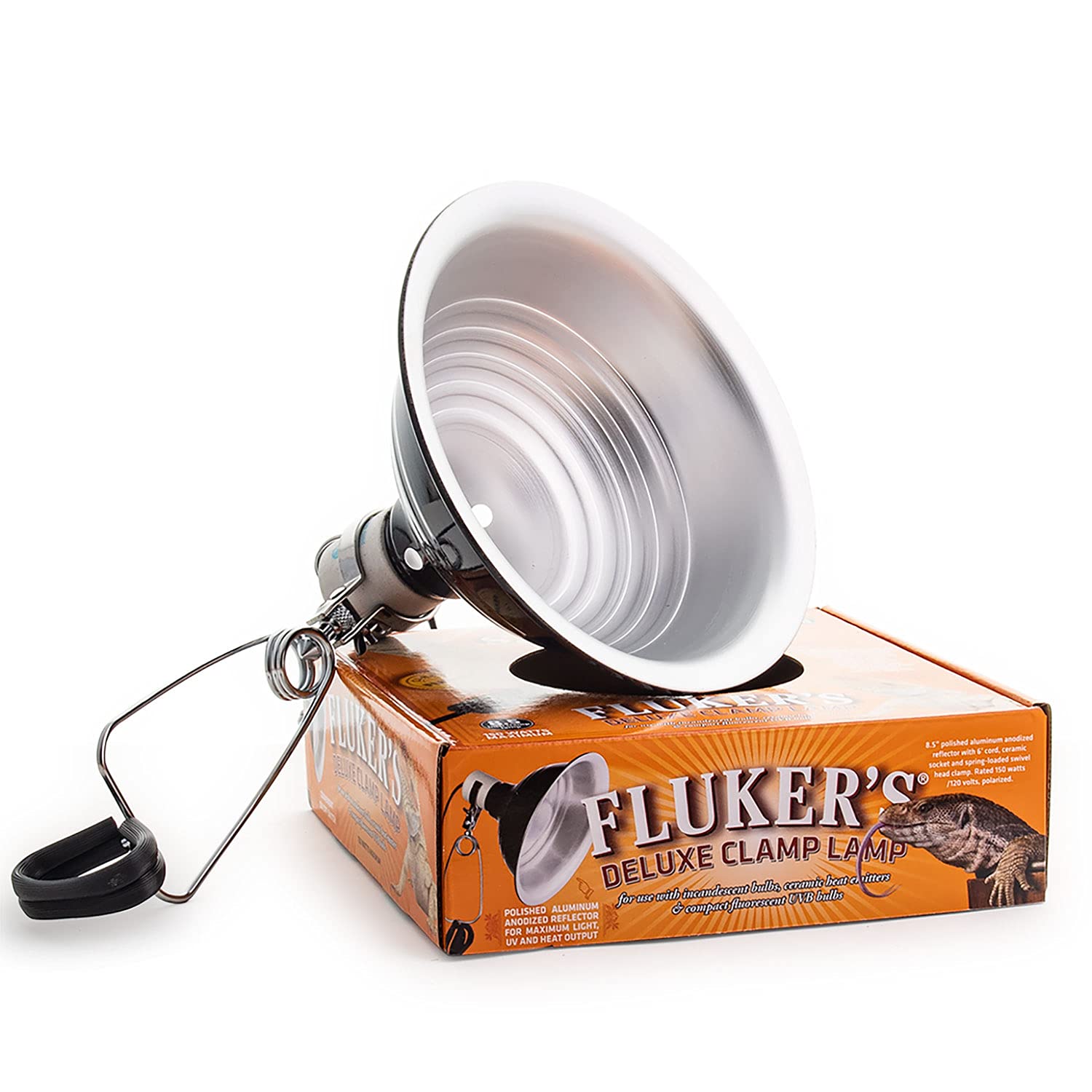 Fluker's Repta-Clamp Lamp, Heavy Duty Clamp Light For Reptile Tanks and Terrariu