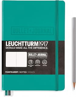 Leuchtturm 355280 Notebook, A5, Dotted Grid, Bullet Journal, Emerald
