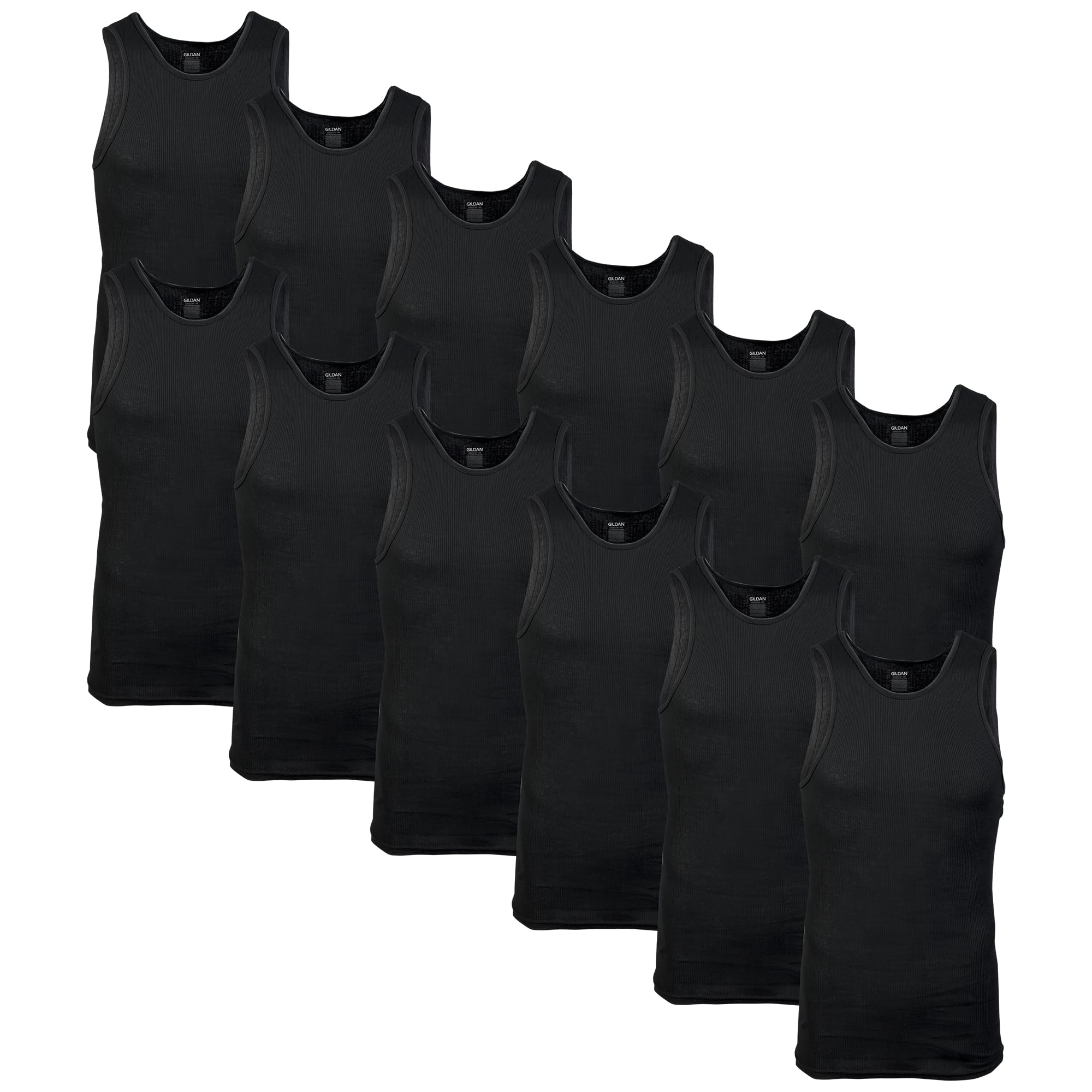 Gildan Men's A-Shirts Tanks Multipack