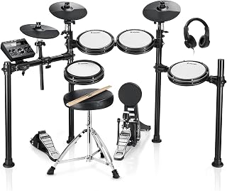 Donner DED-200 Electric Drum Set With Drum Throne/Maple Stick/Earphone/Audio Cable