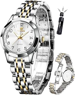 OLEVS Watches for Women Diamond Women's Wrist Watches, Small Wrist Stainless Steel Watch for Women, Fashion Dress Analog Quartz Ladies Watch