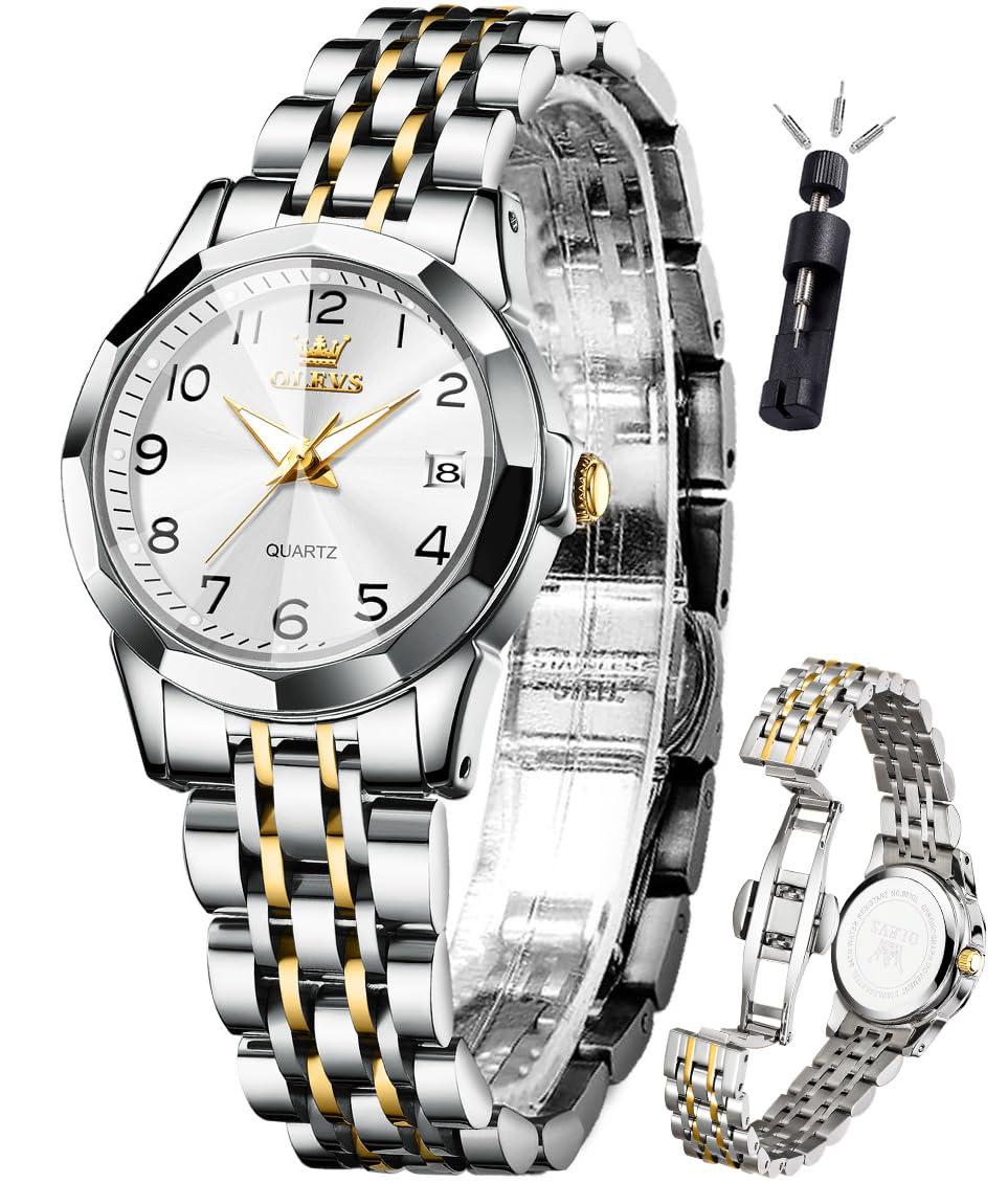 OLEVS Watches for Women Diamond Women's Wrist Watches, Small Wrist Stainless Ste