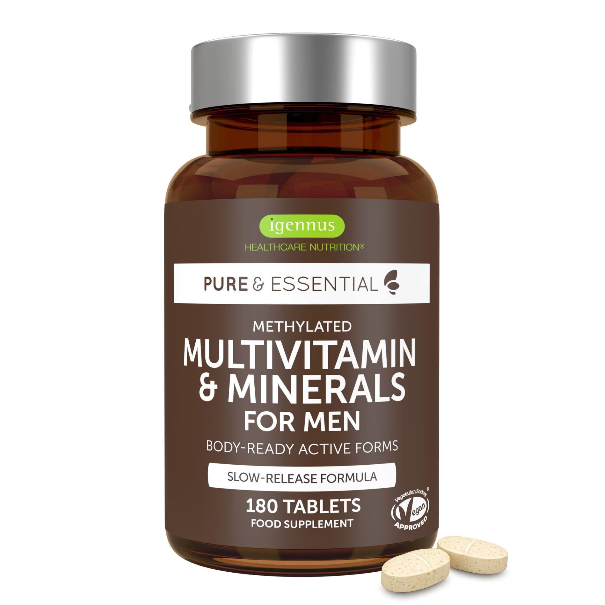 Igennus Men's Methylated Multivitamin, 21 Active Ingredients, Clean Formula, All