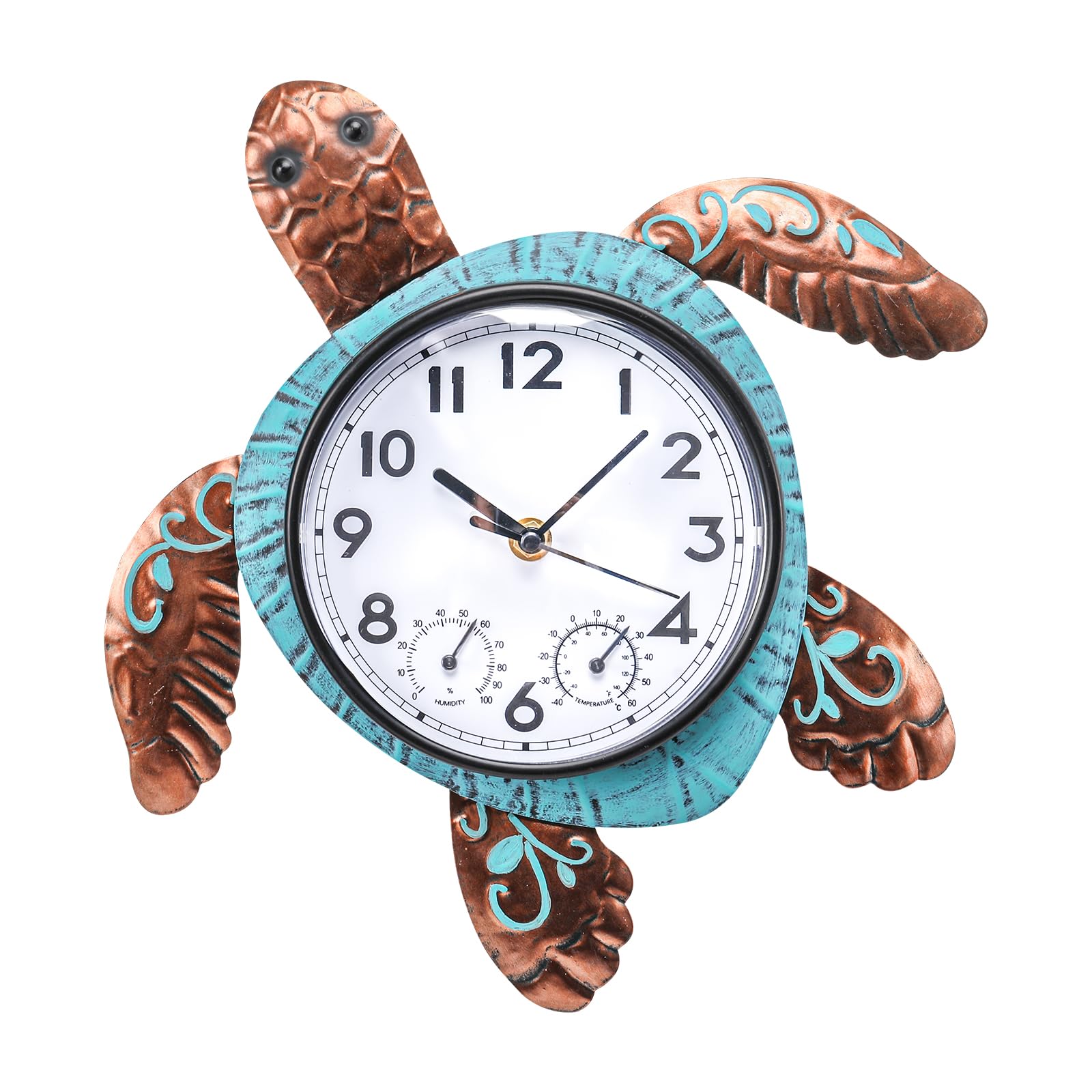 MUMTOP Turtle Outdoor Clock Waterproof for Patio Pool Garden Home | Outdoor Wall