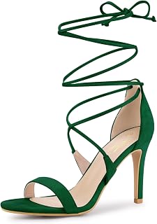 Allegra K Women's Stiletto Heel Lace-up Sandals