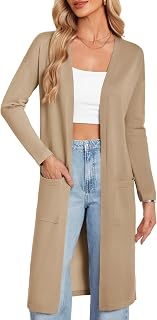 GRACE KARIN Womens Long Cardigan Sweaters Lightweight Open Front Maxi Cardigans for Women Fall Fashion Outfits 2026
