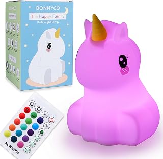 BONNYCO Night Light Kids Unicorn 16 Colours with Remote and Touch Control