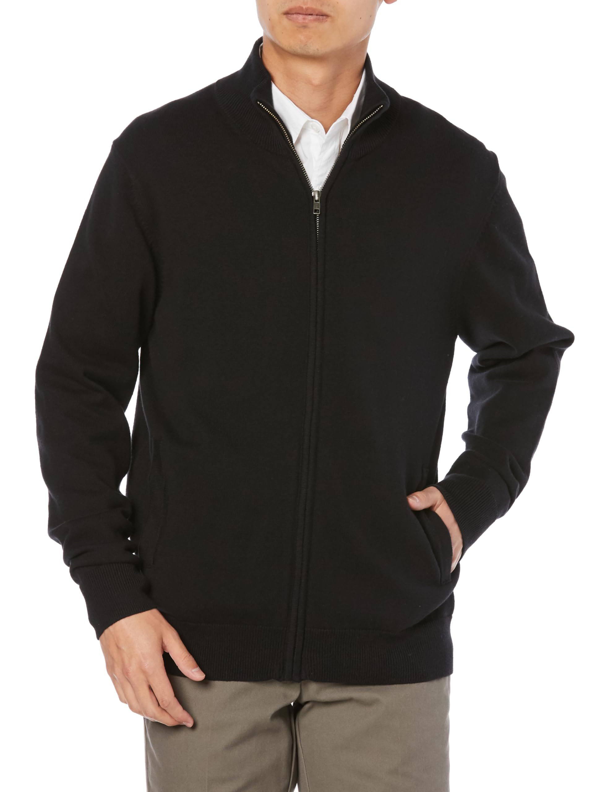 Amazon Essentials Men's Zip-Up Cotton Sweater