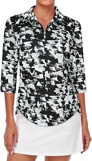 Tanst Sky Women's Sleeveless Golf Polo Shirts Quarter Zip Workout Tank Top Moisture Wicking Clothing