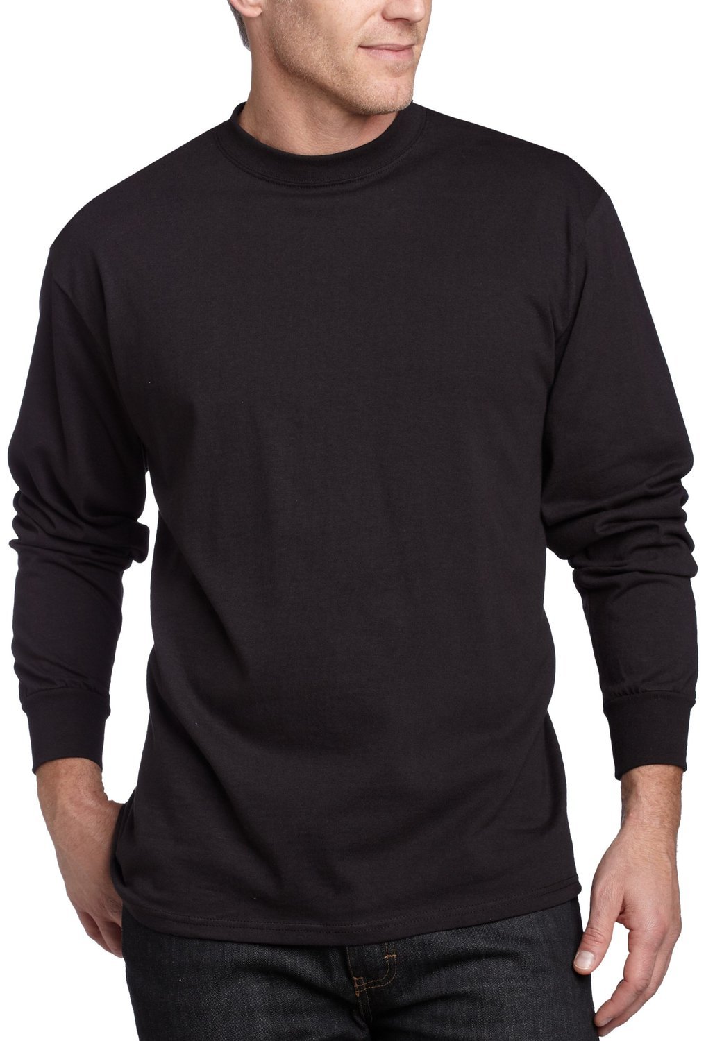 Soffe Mens Medium Weight Cotton Long Sleeve T-Shirt 1 & 2 Pack