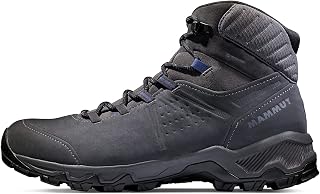 Mammut Men’s Mercury IV Low GTX Hiking Shoes, Titanium-Hot Red, Vibram Sole, 3D Memo Foam, Day Hike Comfort