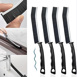 4 Pack Multipurpose Thin Cleaning Brushes - Deep Cleaning Tool for Household Use, Versatile, Durable, Thin Brush for Cleaning Tight Spaces, Black