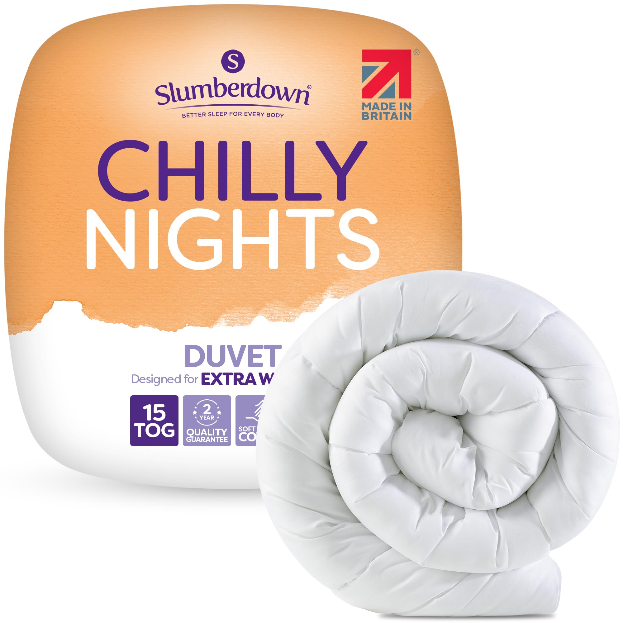 Slumberdown Chilly Nights 15 Tog Double Duvet - Extra Warm, Thick & Cosy Winter 