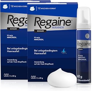 Regaine Männer Schaum mit Minoxidil bei erblich bedingtem Haarausfall 6x60g