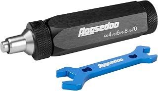 AOOSEDOO PTFE Hose Assembly Tool, Hose Reaming Tool For 4AN, 6AN, 8AN, 10AN PTFE Fuel Line Assembly. With a Double-ended AN Fittings Wrench 6AN Socket- AN8 B-nut, Blue