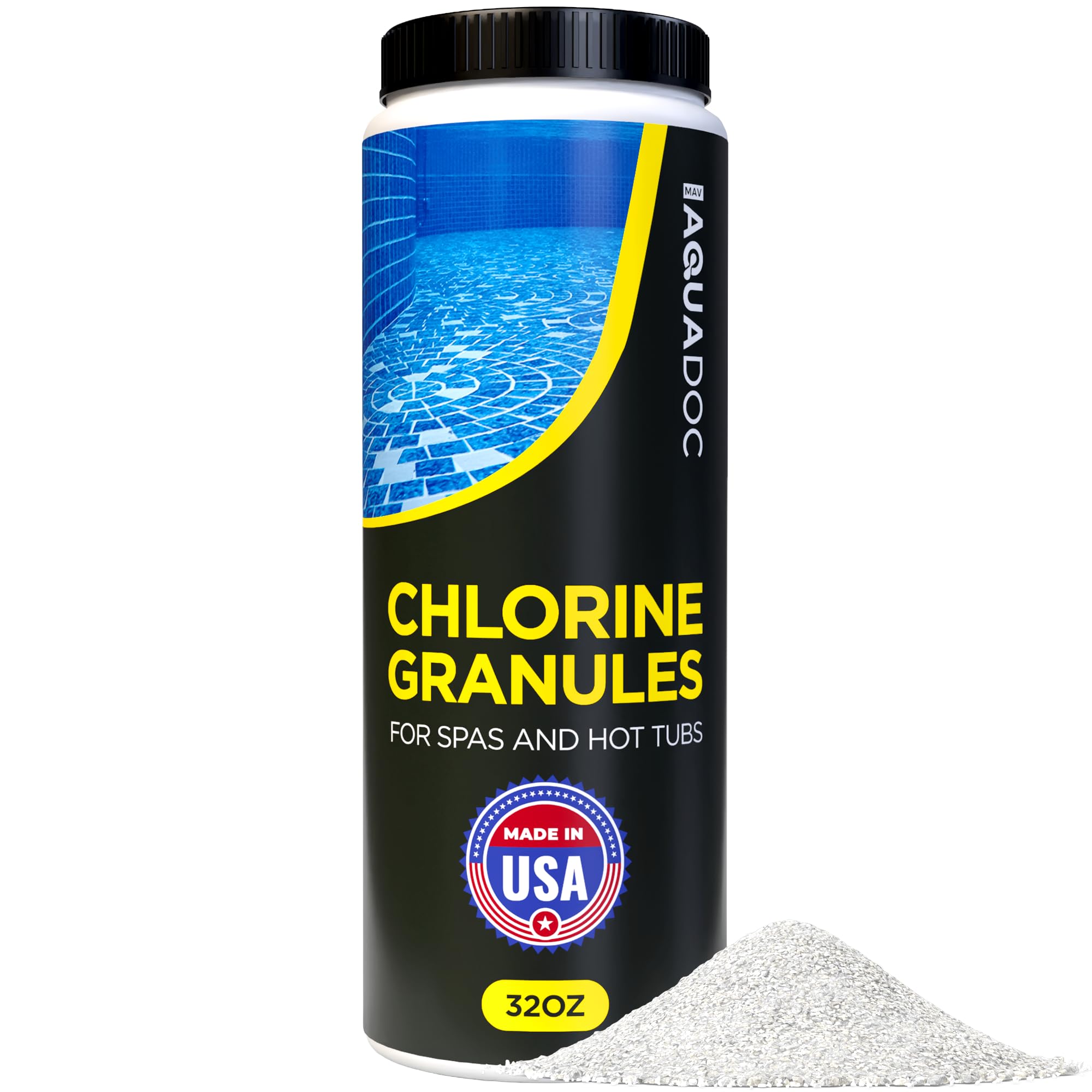 AquaDoc Hot Tub Chlorine Granules - Quick Dissolving Spa Sanitizer, 2 lb | Dichl