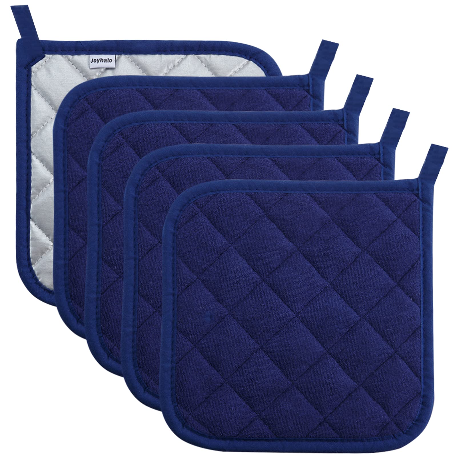 Joyhalo 5 Pack Pot Holders for Kitchen Clearance | Cotton Made, Machine Washable
