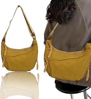 Crescent Crossbody Bag Women's Nylon Sling Hobo Bag Dumpling Shoulder Handbag Purse Outdoor Travel