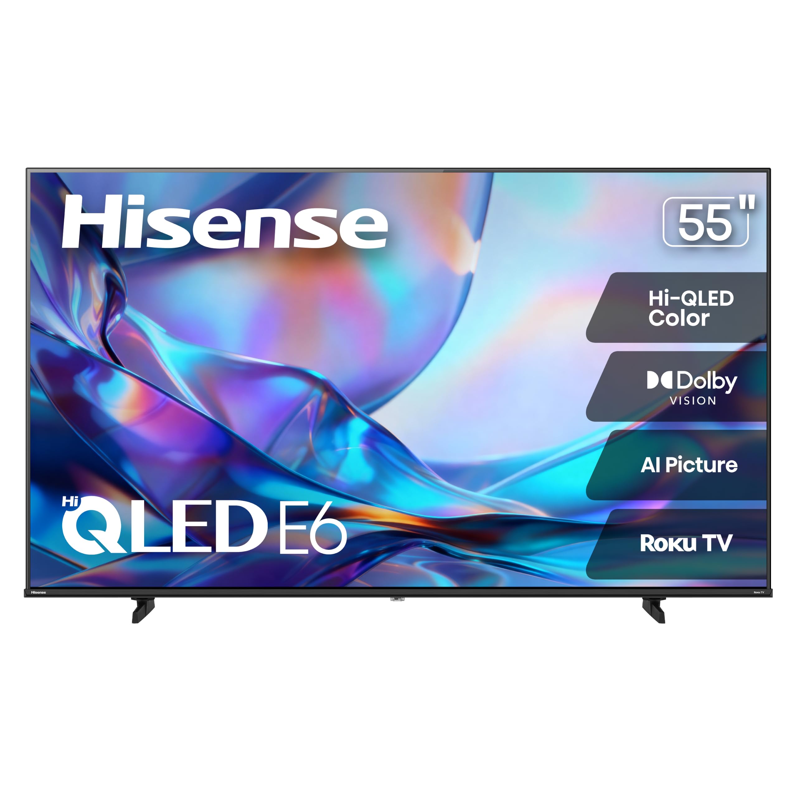 Hisense 55" Class E6SR Series Hi-QLED 4K UHD Smart Roku TV (55E6SR, 2026 Model) 