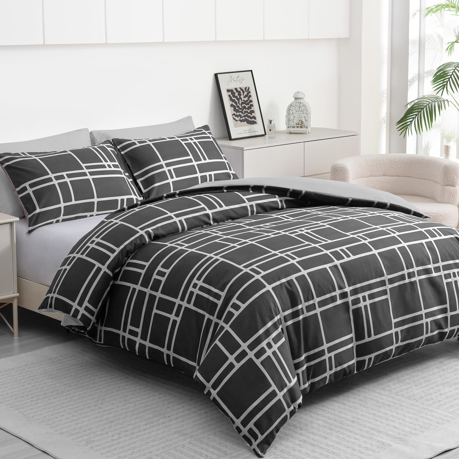 Pamposh Bed Linen 135 x 200 cm - Ultra Soft Microfibre Duvet Cover 135 x 200 cm 