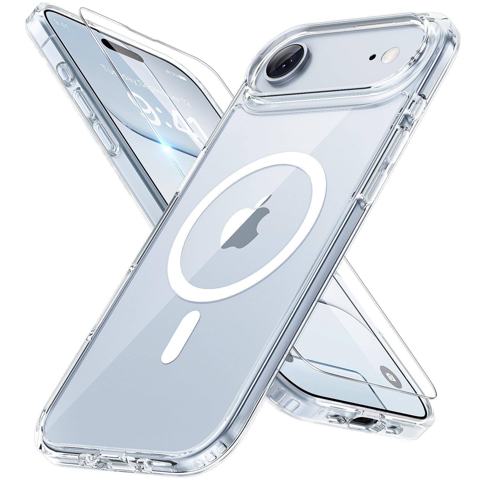 miracase Magnetic for iPhone Air Case with Screen Protector(Compatible with MagS