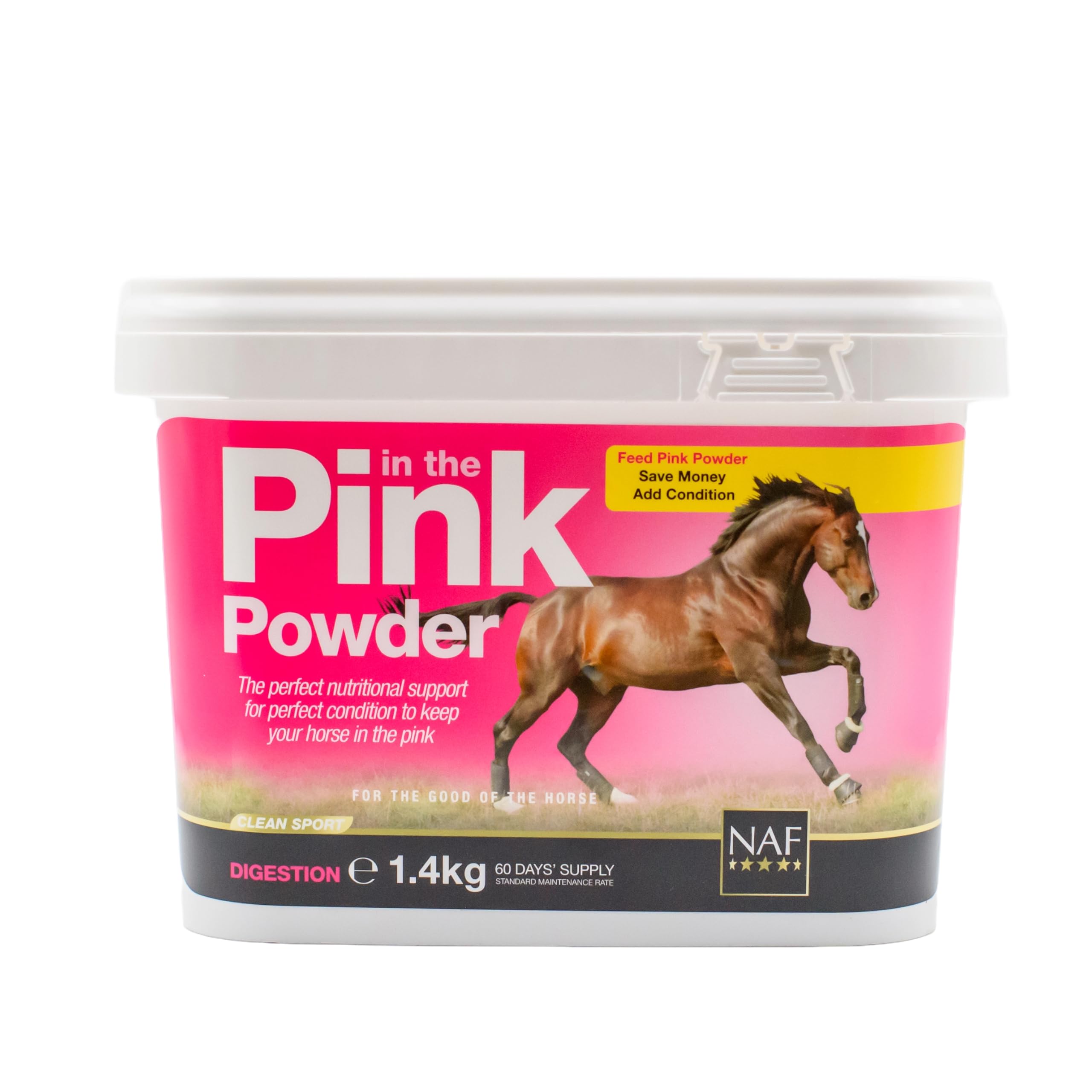 NAF Pink Powder 1.4kg – Nutritional Support for Horses – Prebiotic and Probiotic