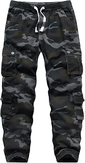 APTRO Mens Camouflage Cargo Trousers Leisure Stretch Waist Work Trousers Long Cotton Jogging Pants with 8 Pockets LT23