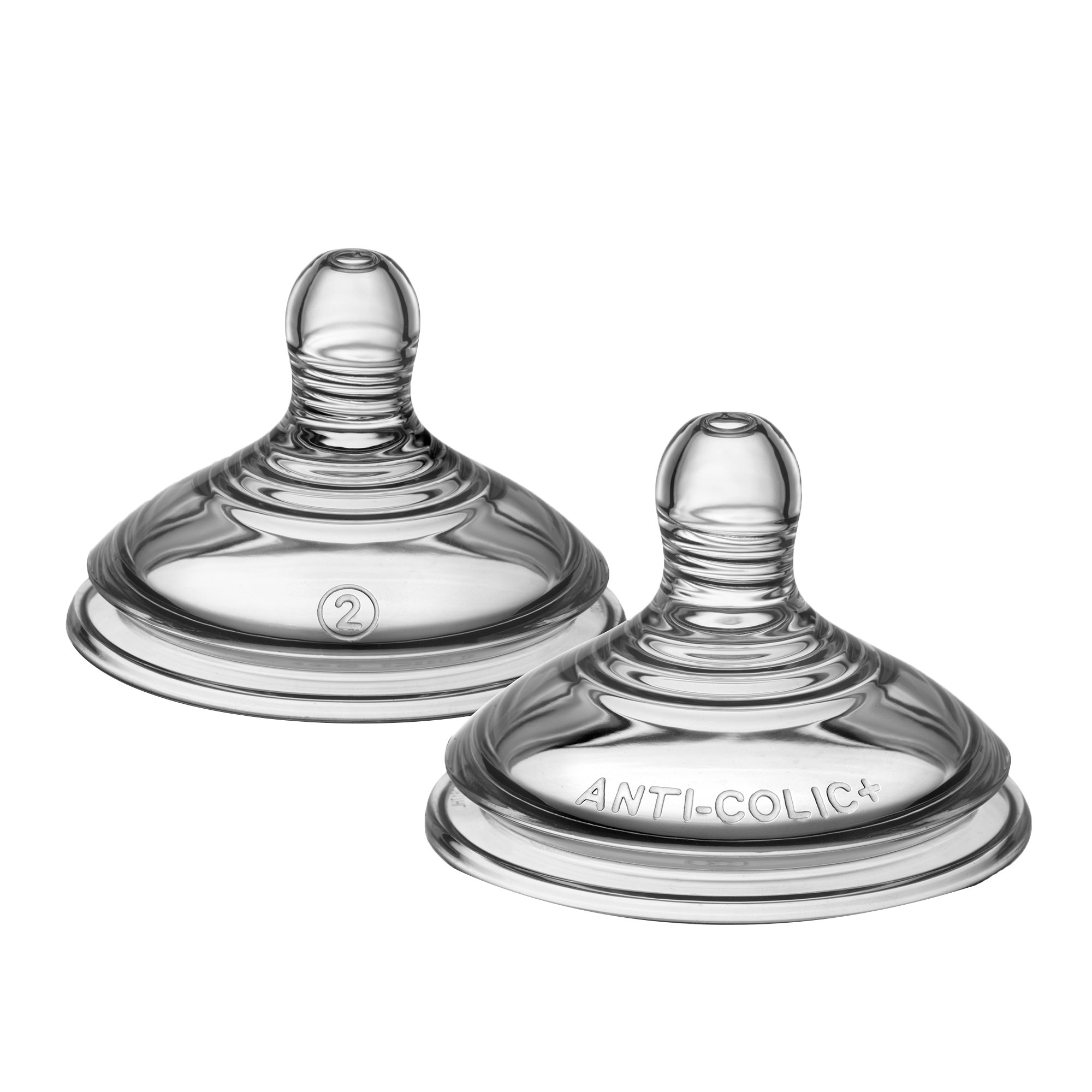 Tommee Tippee Advanced Anti-Colic Baby Bottle Teats, Size 2, Pack of 2 | Medium 