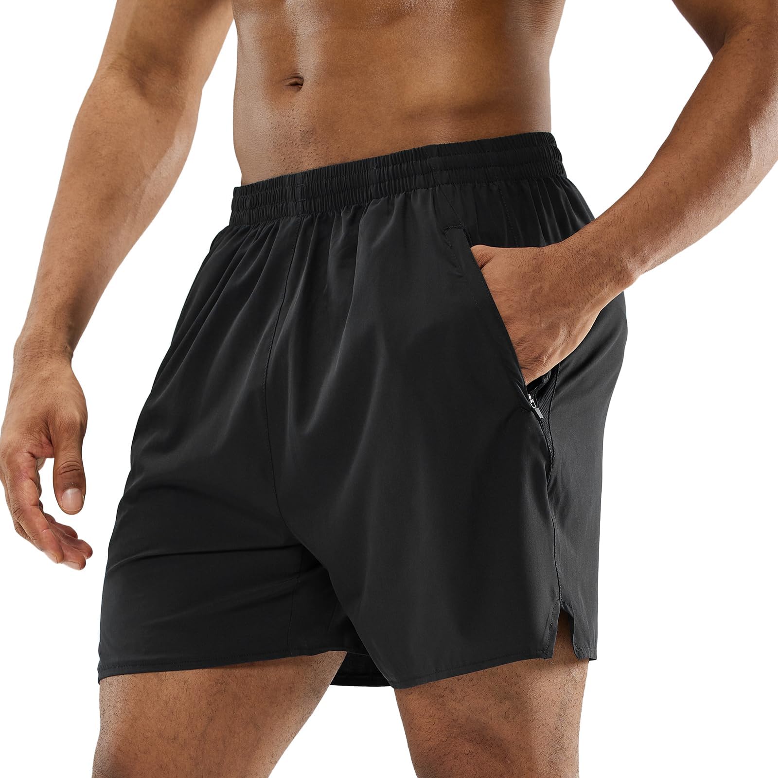 MIER Men's 5 Inch Running Shorts Quick Dry Outdoor Sports Workout Summer with Po