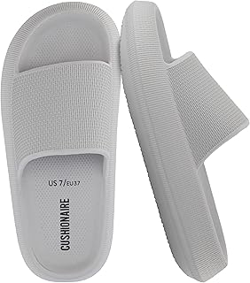 CUSHIONAIRE Women's Feather Cloud Recovery Slide Sandal + Comfort