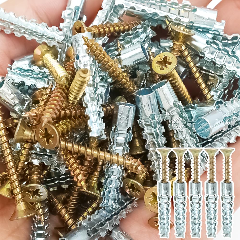 10-30 Sets Self Tapping Screw Metal Extension Tube Kit Solid Serrated Drill Plug