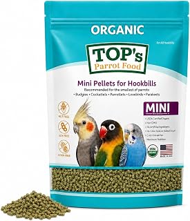 TOP's Mini Parrot Pellets 4 lb, USDA Organic Certified, Non-GMO Bird Food