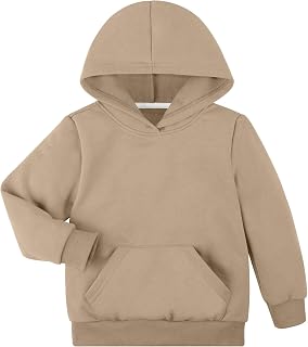 BIG ELEPHANT Boys Hooded Sweatshirt Fleece Pullover Hoodies Long Sleeve Warm Hoodie Sweatshirts with Pocket for Kids