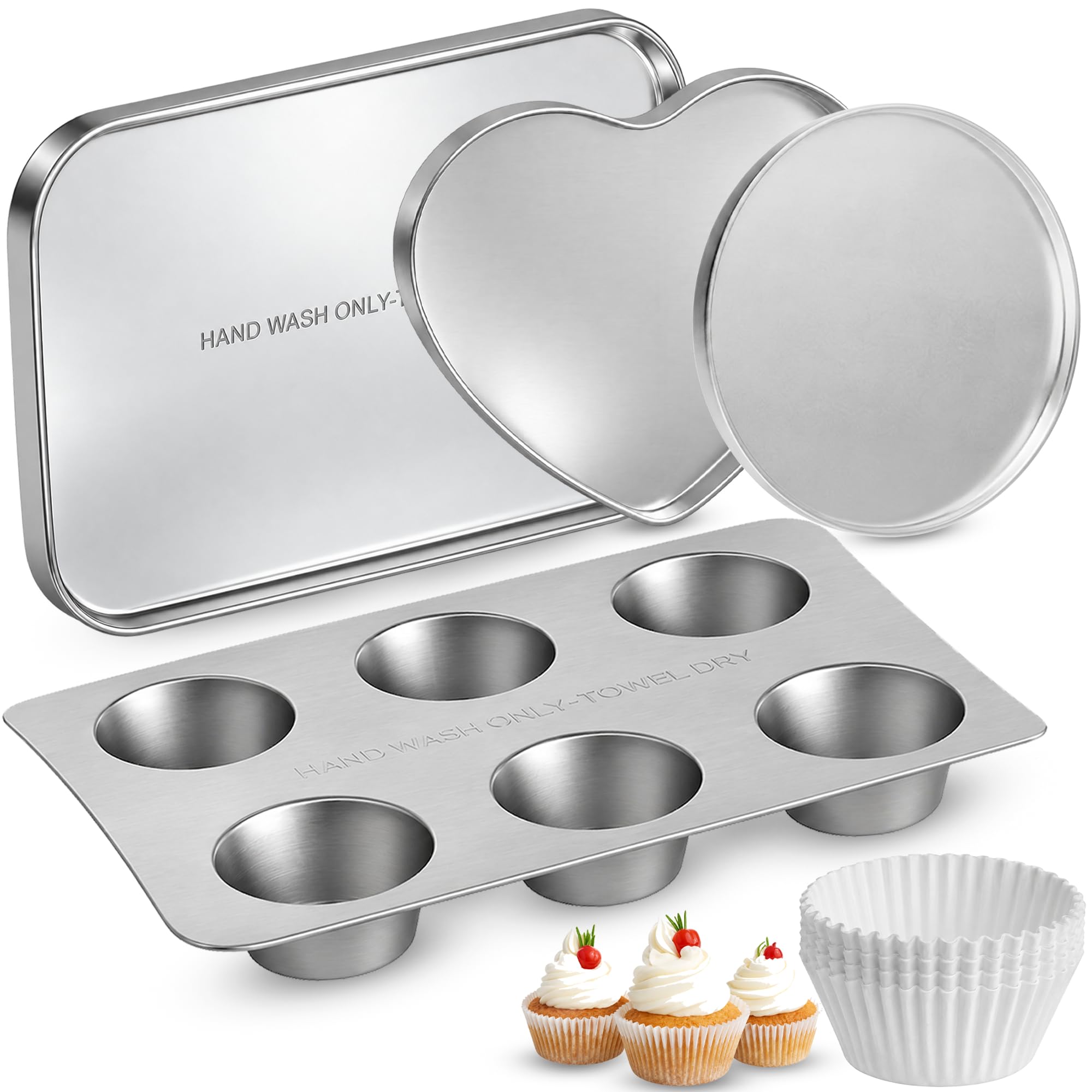 Easy Bake Oven Pan Set, 4 Pans 75 Liners, Nonstick Aluminum Accessories | Award-