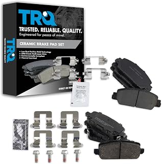 TRQ Front and Rear Ceramic Brake Pad Set | For 2016-2021 Honda HR-V