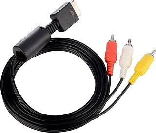 PS2 PS3 AV Cable RCA Composite Video Cord for PlayStation 2 3 Slim to TV