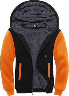 SCODI Hoodies for Men Heavyweight Fleece Sweatshirt Zip Up Thick Jacket