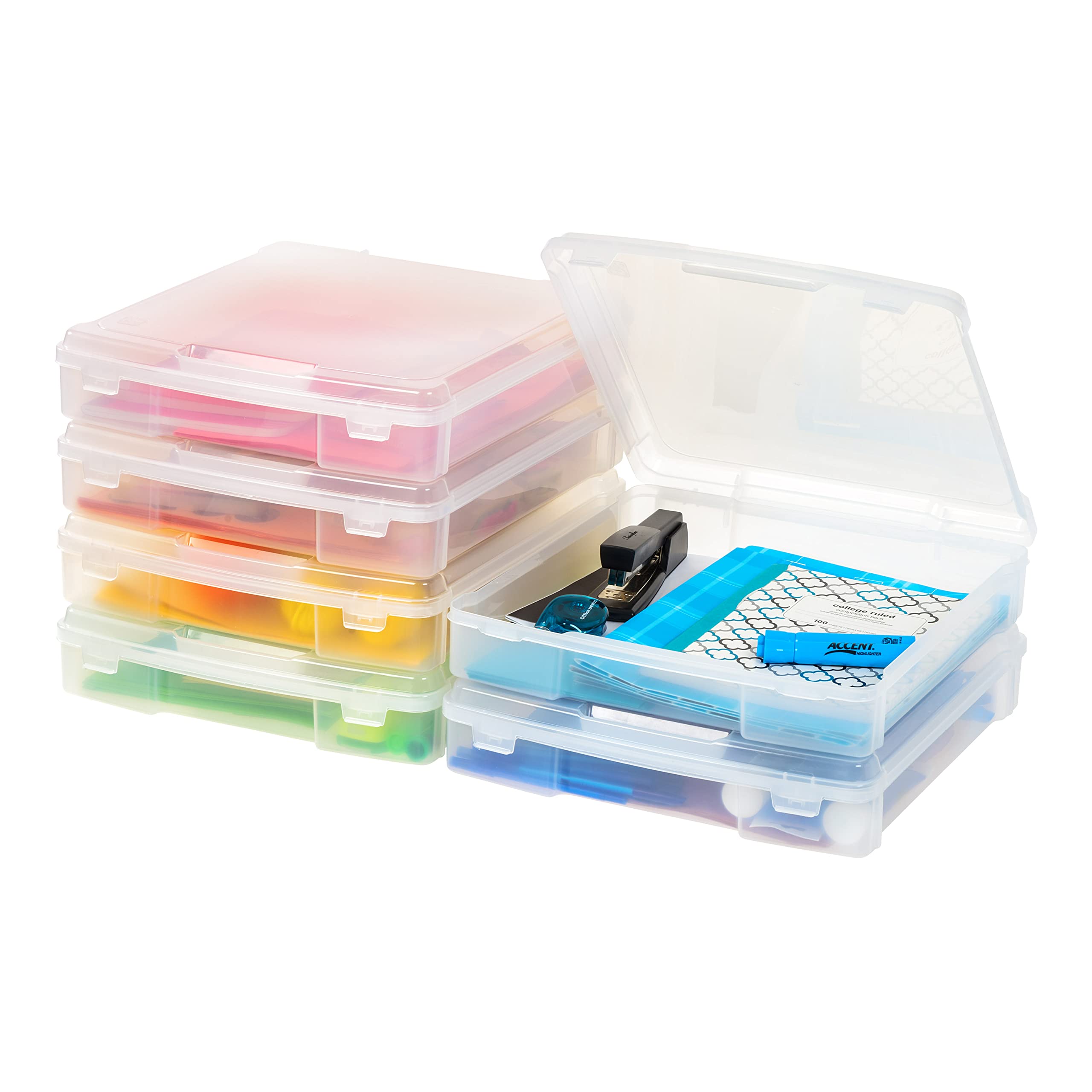 IRIS USA Scrapbook Case |Made in USA| Fits 12"x12" - Thick (6-Pack) - Clear | Po